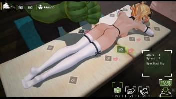 Orc Massage [3D PornPlay sex game] Ep.2 Naughty elf lady that giant orc hand on her body